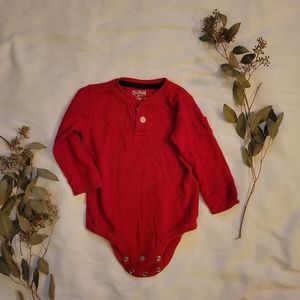 Oshkosh 18 month red thermal onesie